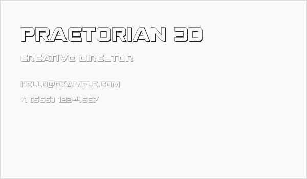 Praetorian 3D Business Card