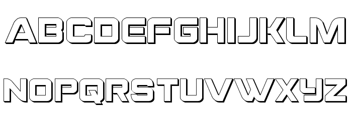 Praetorian 3D Font LOWERCASE