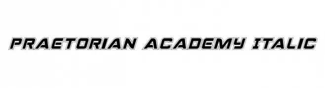 Praetorian Academy Italic  Скачать бесплатные шрифты