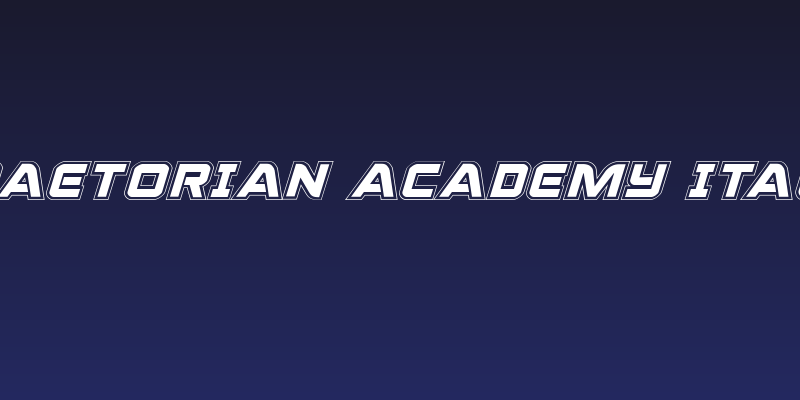 Praetorian Academy Italic Social Header