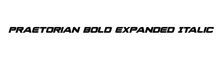 Praetorian Bold Expanded Italic Font