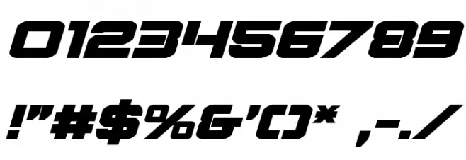 Praetorian Bold Expanded Italic Font OTHER CHARS