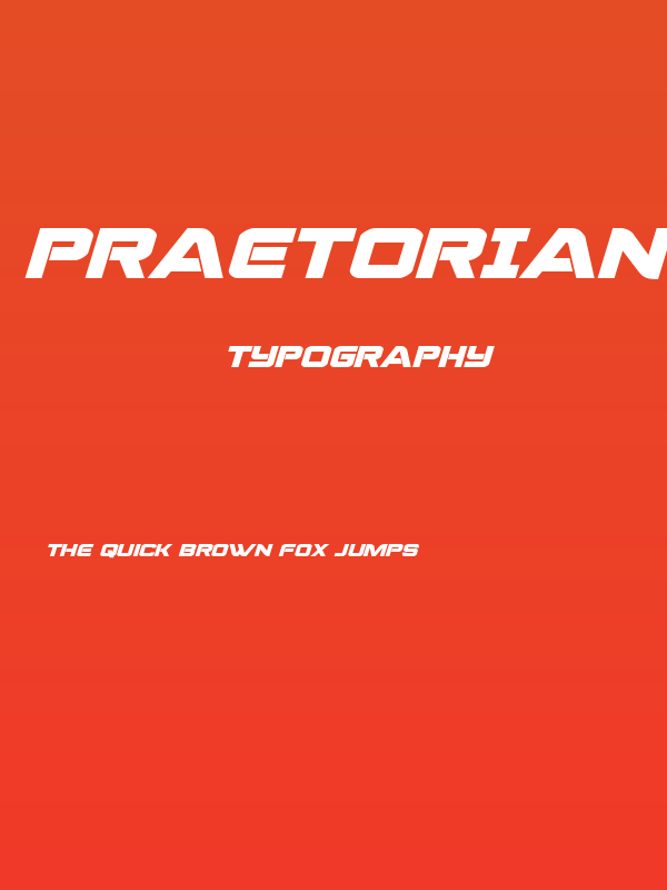 Praetorian Bold Expanded Italic Poster