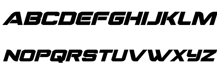 Praetorian Bold Expanded Italic Font LOWERCASE