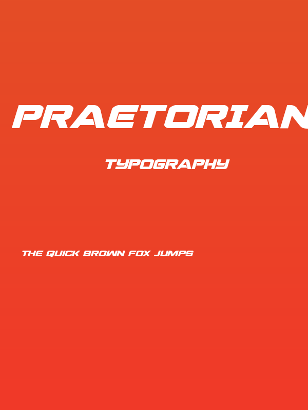 Praetorian Bold Expanded Italic Poster