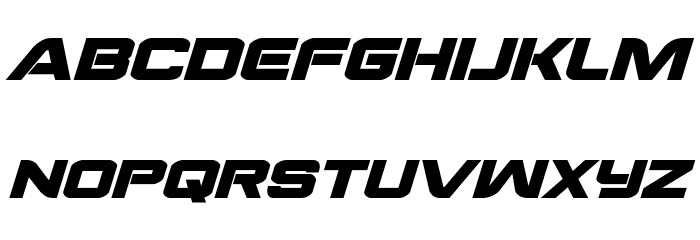 Praetorian Bold Expanded Italic Font LOWERCASE