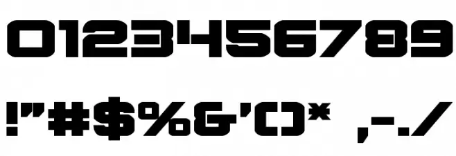 Praetorian Bold Expanded フォント その他の文字