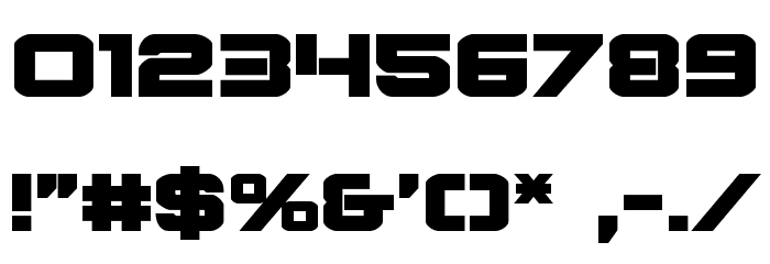 Praetorian Bold Expanded Font OTHER CHARS