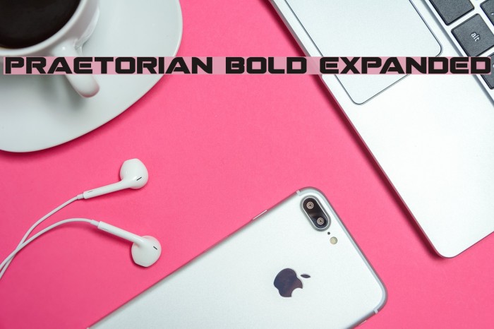 Praetorian Bold Expanded Font examples