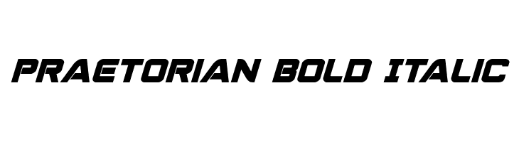 Praetorian Bold Italic Font