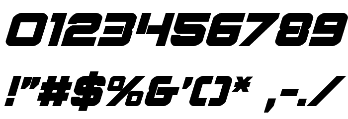Praetorian Bold Italic フォント その他の文字