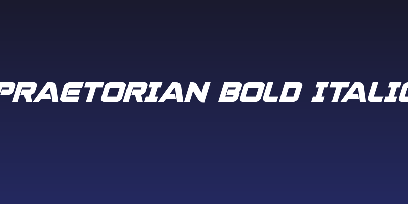 Praetorian Bold Italic Social Header
