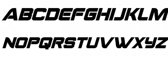 Praetorian Bold Italic Caratteri MINUSCOLO