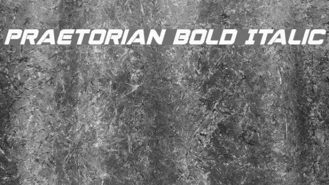 Praetorian Bold Italic examples