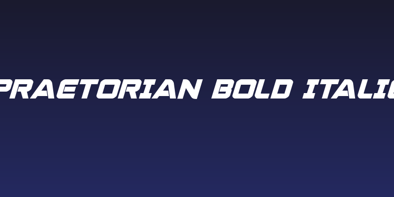 Praetorian Bold Italic Social Header