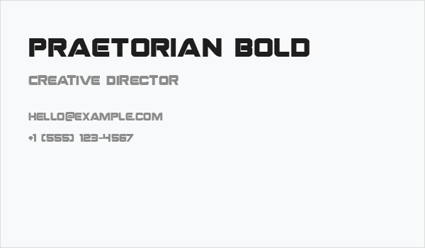 Praetorian Bold Business Card