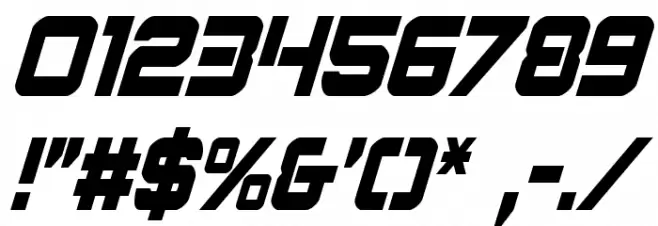 Praetorian Condensed Italic Font OTHER CHARS