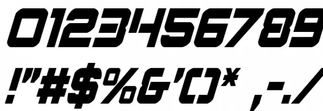 Praetorian Condensed Italic Font OTHER CHARS