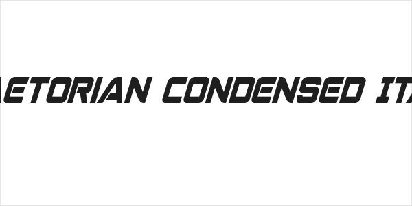 Praetorian Condensed Italic Logo