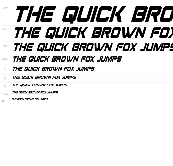 Praetorian Condensed Italic Waterfall