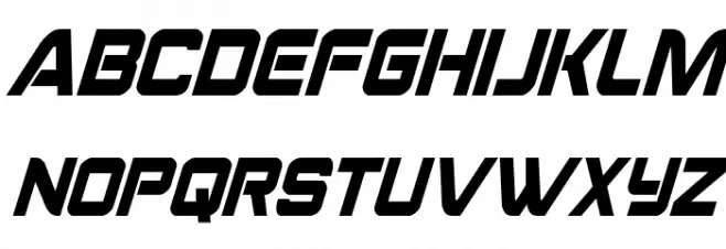 Praetorian Condensed Italic 字体 小写