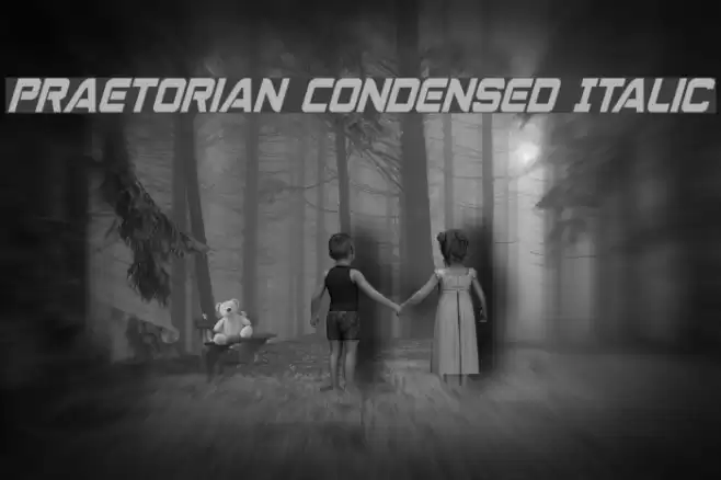 Praetorian Condensed Italic Font examples