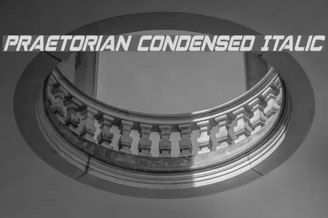 Praetorian Condensed Italic Font examples