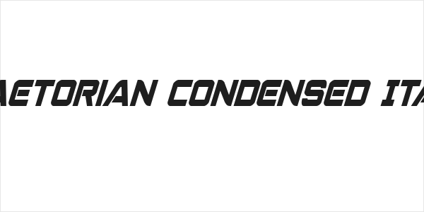 Praetorian Condensed Italic Logo