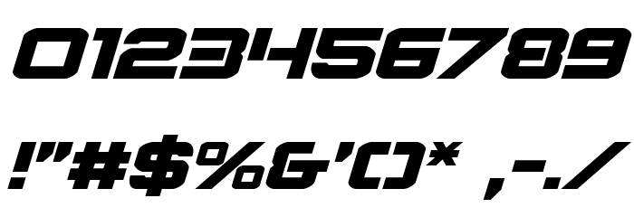 Praetorian Expanded Italic Font OTHER CHARS