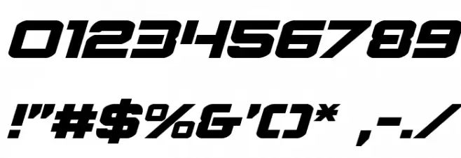 Praetorian Expanded Italic Font OTHER CHARS