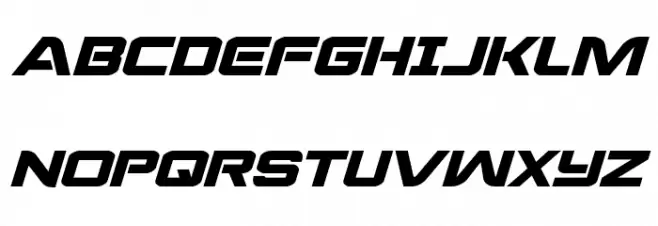 Praetorian Expanded Italic フォント 大文字