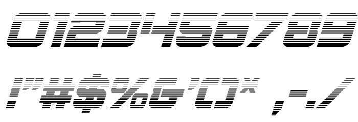 Praetorian Gradient Italic Font OTHER CHARS