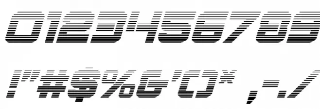 Praetorian Gradient Italic Font OTHER CHARS