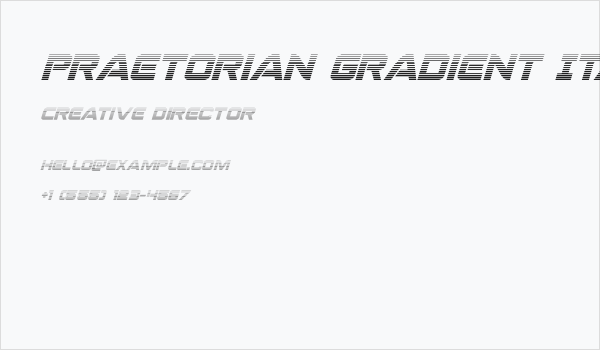 Praetorian Gradient Italic Business Card