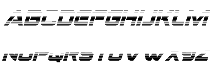 Praetorian Gradient Italic Font LOWERCASE