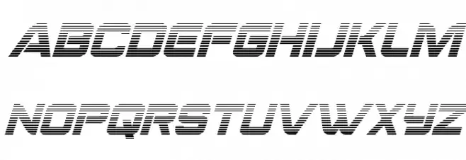 Praetorian Gradient Italic フォント 小文字