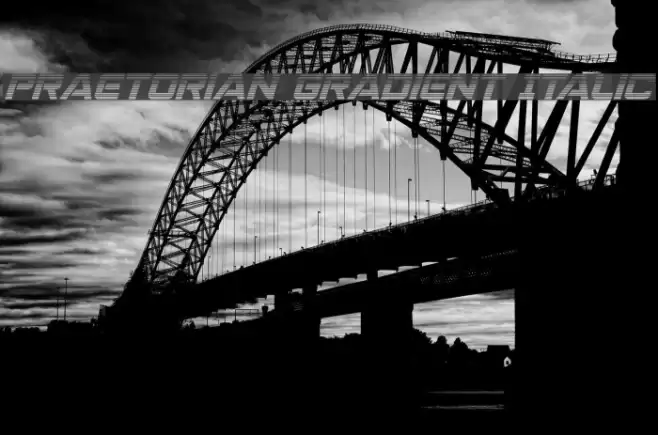 Praetorian Gradient Italic フォント examples