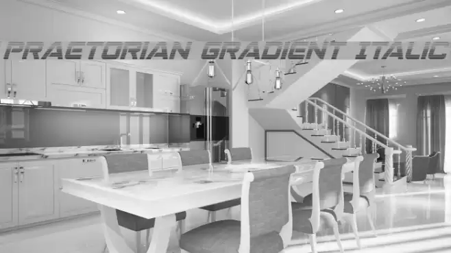 Praetorian Gradient Italic フォント examples