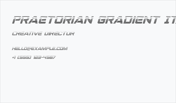Praetorian Gradient Italic Business Card