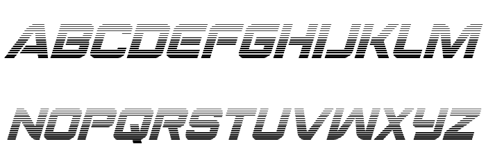 Praetorian Gradient Italic Font LOWERCASE