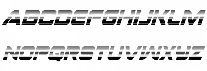 Praetorian Gradient Italic 字体 小写