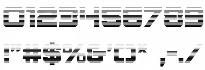 Praetorian Gradient Regular Font OTHER CHARS
