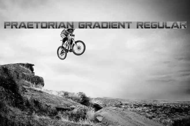 Praetorian Gradient Regular Font examples
