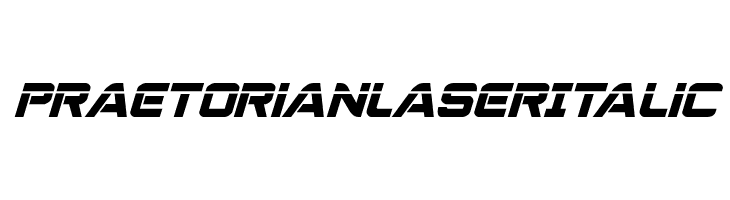 Praetorian Laser Italic  नि: शुल्क फ़ॉन्ट्स डाउनलोड