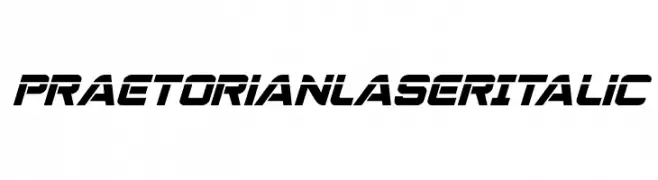 Praetorian Laser Italic  les polices de caractères gratuit tlcharger