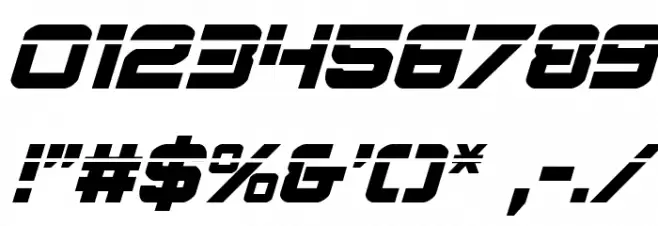 Praetorian Laser Italic Font OTHER CHARS