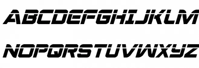 Praetorian Laser Italic Fuentes MAYÚSCULAS