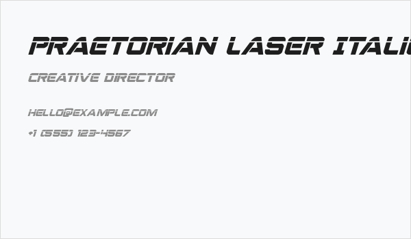 Praetorian Laser Italic Business Card