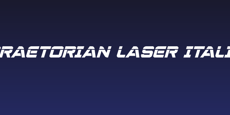 Praetorian Laser Italic Social Header