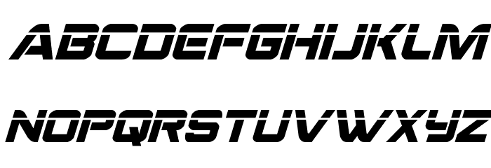 Praetorian Laser Italic Font LOWERCASE